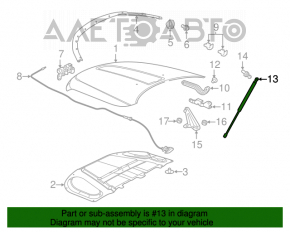 Amortizorul capotei stânga Jeep Grand Cherokee WK2 11-21