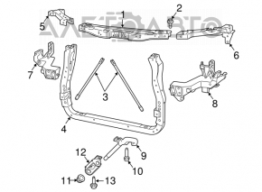 Планка телевизора верхняя Jeep Grand Cherokee WK2 11-21 новый неоригинал SIGNEDA