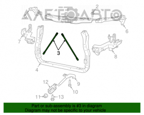 Suportul drept al televizorului Jeep Grand Cherokee WK2 11-21