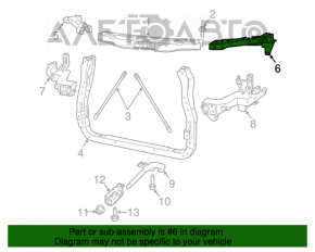 Perdeaua stângă a farurilor Jeep Grand Cherokee WK2 11-21.