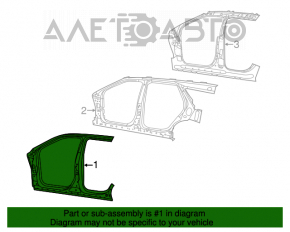 Suport caroserie central stânga Jeep Grand Cherokee WK2 11-21