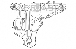 Rezervorul de spălare a parbrizului pentru Jeep Grand Cherokee WK2 11-21 cu capac