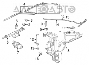 Rezervorul de spălare a parbrizului pentru Jeep Grand Cherokee WK2 11-21, nou, neoriginal.