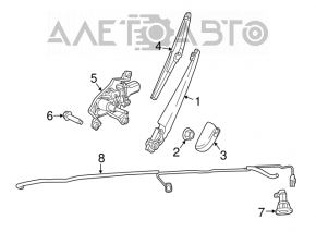 Поводок дворника задний Jeep Grand Cherokee WK2 11-21