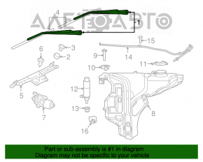 Frânghie de ștergător dreapta Dodge Durango 14-15