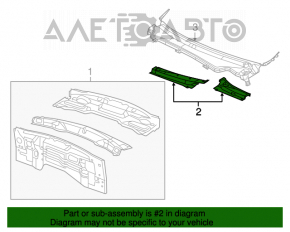 Placa de protecție metalică pentru ștergătoarele de parbriz Jeep Grand Cherokee WK2 11-21