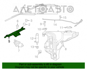 Trapezul curățătorului de parbriz cu motor pentru Jeep Grand Cherokee WK2 11-21