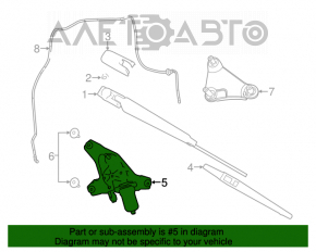 Trapezul de curățare cu motor spate pentru Jeep Grand Cherokee WK2 14-21