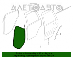 Garnitura de etanșare a cadrului ușii, spate stânga, Jeep Grand Cherokee WK2 11-21