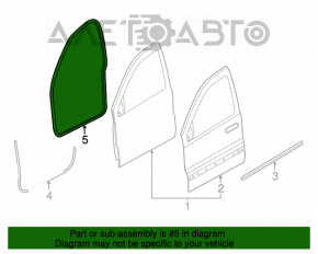 Garnitura de etanșare a cadrului ușii, dreapta față, Jeep Grand Cherokee WK2 11-21