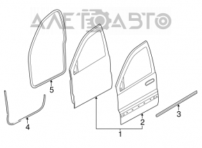 Уплотнитель дверного проема передний левый Dodge Durango 11-