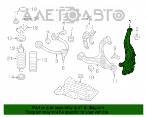 Capacul frontal stânga Jeep Grand Cherokee WK2 11-15