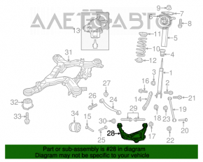 Pârghie cu arc din stânga jos Dodge Durango 14 - nou original OEM