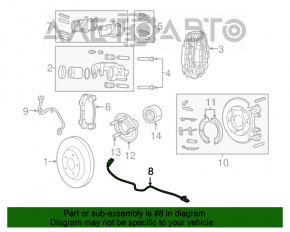 Senzor ABS spate stânga Jeep Grand Cherokee WK2 11-21