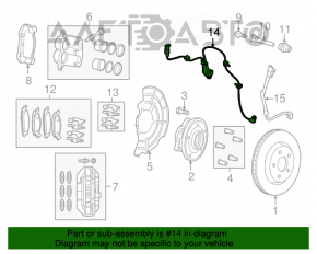 Senzor ABS frontal stânga Jeep Grand Cherokee WK2 11-15