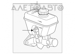 Cilindrul principal de frână cu rezervorul Jeep Grand Cherokee WK2 16-22