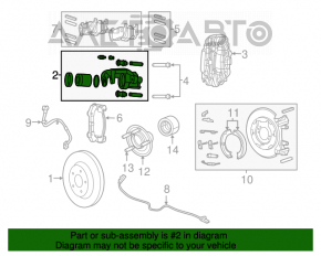 Suport spate stânga Dodge Durango 11- pentru disc obișnuit.