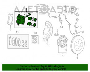 Суппорт передний правый Jeep Grand Cherokee WK2 11-21