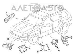 Modulul airbag SRS calculatorul airbag-urilor pentru siguranță Jeep Grand Cherokee WK2 16