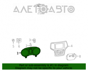 Panoul de instrumente Jeep Grand Cherokee WK2 14-16