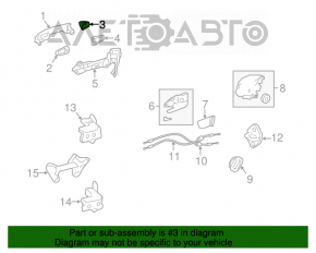 Capacul mânerului exterior al ușii din spate stânga pentru Toyota Rav4 13-18