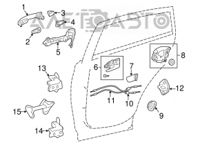 Capacul mânerului exterior dreapta față Toyota Rav4 13-18