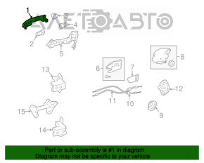 Mânerul ușii exterioare din spate stânga Toyota Rav4 13-18