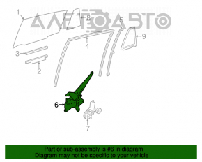 Geam electric cu motor spate stânga Toyota Rav4 13-18