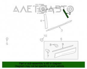 Panoul lateral spate stânga spate Toyota Rav4 13-18