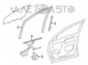 Стеклоподъемник с мотором передний правый Toyota Rav4 13-18