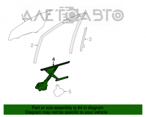 Стеклоподъемник с мотором передний правый Toyota Rav4 13-18