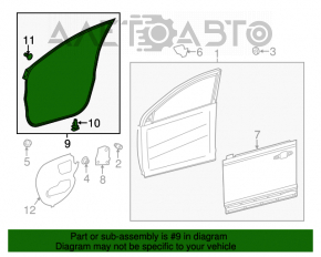 Garnitura ușii din față dreapta Toyota Rav4 13-18