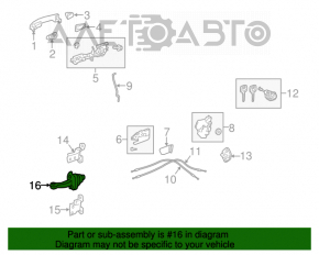 Limitatorul ușii din față stânga Toyota Rav4 13-18