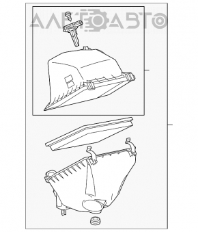 Корпус воздушного фильтра Toyota Rav4 13-18 2.5