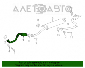 Приемная труба с катализатором Toyota Rav4 13-18 hybrid