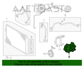 Компрессор кондиционера Toyota Rav4 13-18 hybrid