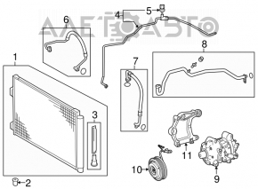 Bobina de condensare a compresorului de aer condiționat Toyota Rav4 13-18