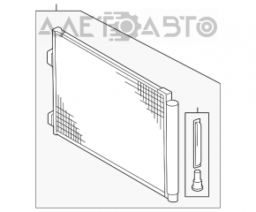 Radiatorul condensatorului de aer condiționat Toyota Rav4 13-18 nou, neoriginal.