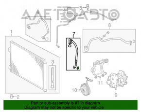 Bobina de condensare a compresorului de aer condiționat Toyota Rav4 13-18