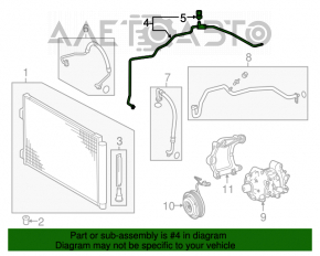 Tubul de aer condiționat al încălzitorului-condensator Toyota Rav4 13-18