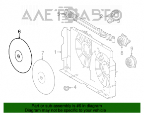 Paletele ventilatorului de răcire drept Toyota Rav4 13-18 cu 7 paleți.