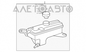 Rezervorul de expansiune al sistemului de răcire pentru Lexus NX200t NX300 NX300h 15-21 cu capac nou original OEM