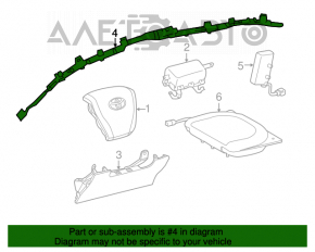 Подушка безопасности airbag боковая шторка правая Toyota Rav4 13-18