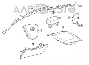 Perna de siguranță airbag pentru scaunul din stânga Toyota Rav4 13-18.