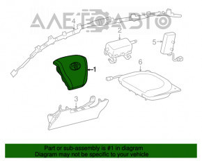 Подушка безопасности airbag в руль водительская Toyota Rav4 13-15 стрельнувшая