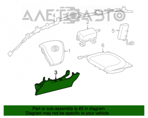 Подушка безопасности airbag коленная водительская левая Toyota Rav4 13-18