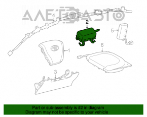 Подушка безопасности airbag пассажирская в торпеде Toyota Rav4 13-18