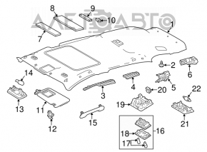 Обшивка потолка Toyota Rav4 13-18 под люк