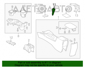 Maner cutie de viteze Toyota Rav4 16-18 cauciuc negru