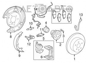 Butuc spate dreapta Lexus IS 14-20 nou original OEM